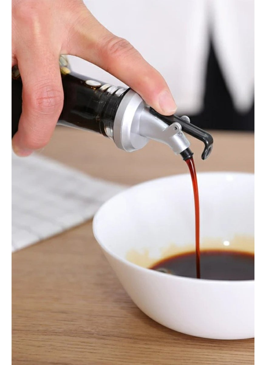 Markafox Capped Oil Stopper Oil Pot Bottle Tip Oil Jar Vinegar Bowl Sauce Bottle Bottle Head Does Not Drip  - Image 3