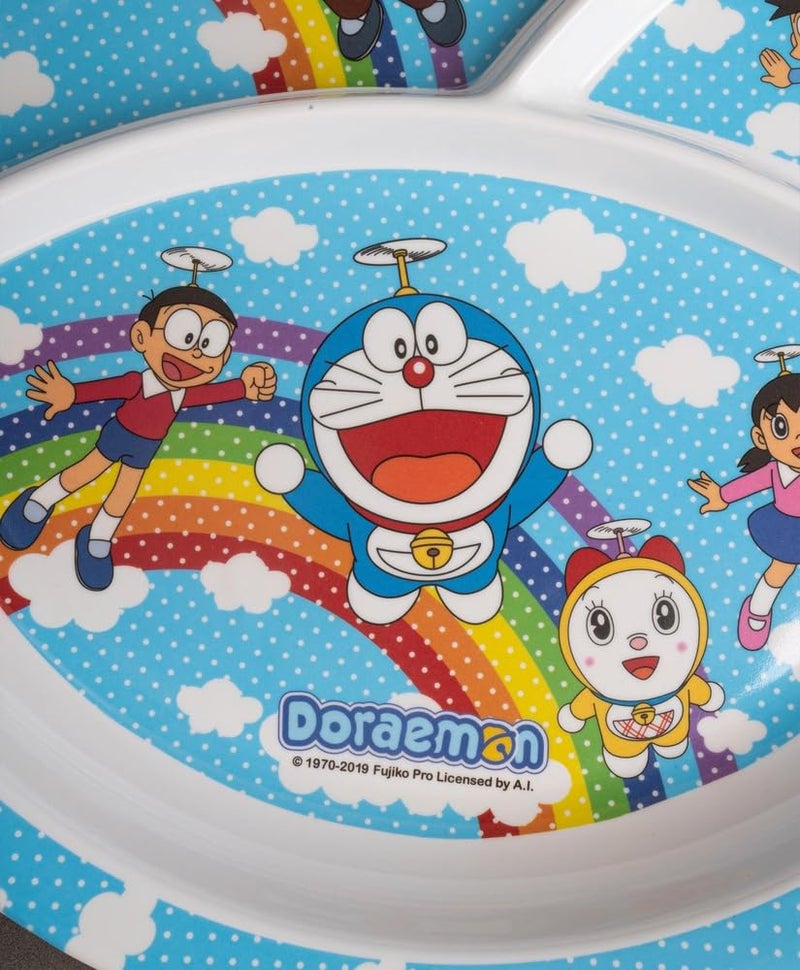 Superware Doraemon Rainbow Melamine 3 Section Plate T383 for Kids - Image 1