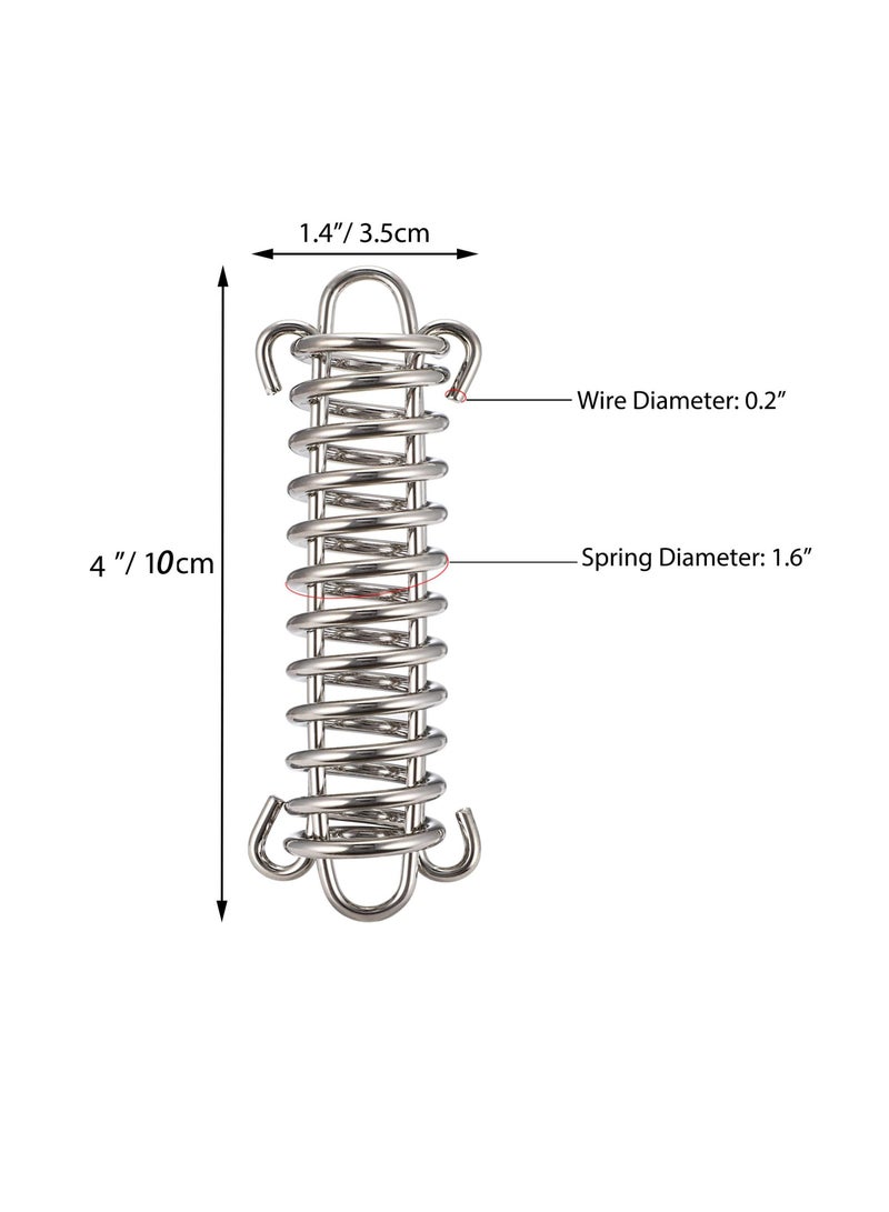 10PCS Stainless Steel Tent Spring Buckle, Windproof Rope Tensioner Spring Buckle Tent Buckle Awning Fixed Buckle Portable Camping Tent Fixed Buckle Spring Buckle Set for Outdoor Tent Camping, Swing  - Image 4