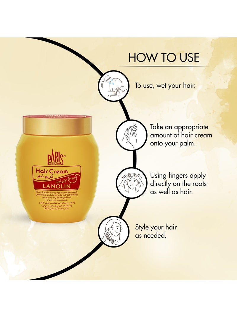 Paris Collection Lanolin Hair Cream Unisex 475ml - Image 2
