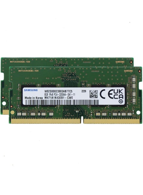 مجموعة وحدة ذاكرة RAM DDR4مكونه2x8GB من قطعطين 16GB 3200Mhz PC4-25600 SODIMM 1Rx8 CL22 1.2 فولت لابتوب نوت بوك RAM ترقية M471A1K43EB1-CWE