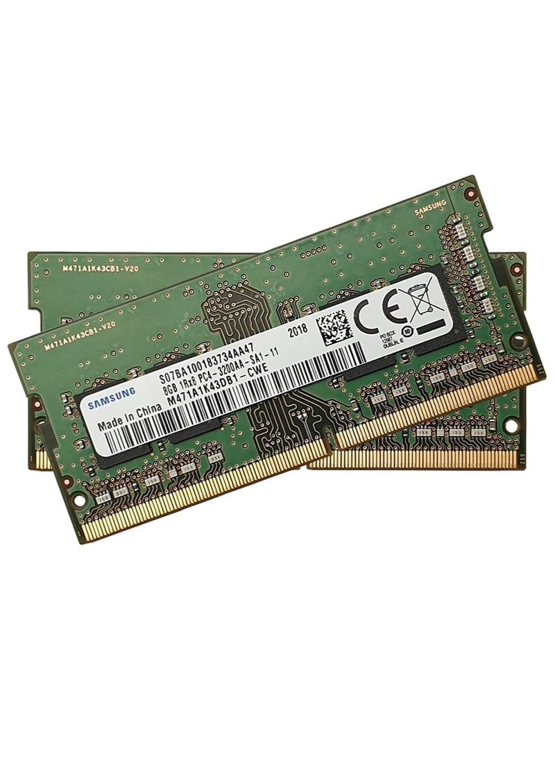 Generic - 2x8GB DDR4 RAM Memory Module Kit 16GB 3200Mhz PC4-25600 SODIMM 1Rx8 CL22 1.2V Laptop Notebook RAM Upgrade M471A1K43EB1-CWE - Image 1