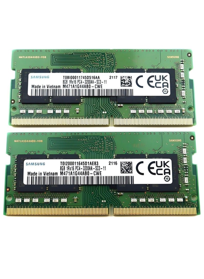 Generic - 2x8GB DDR4 RAM Memory Module Kit 16GB 3200Mhz PC4-25600 SODIMM 1Rx8 CL22 1.2V Laptop Notebook RAM Upgrade M471A1K43EB1-CWE - Image 1