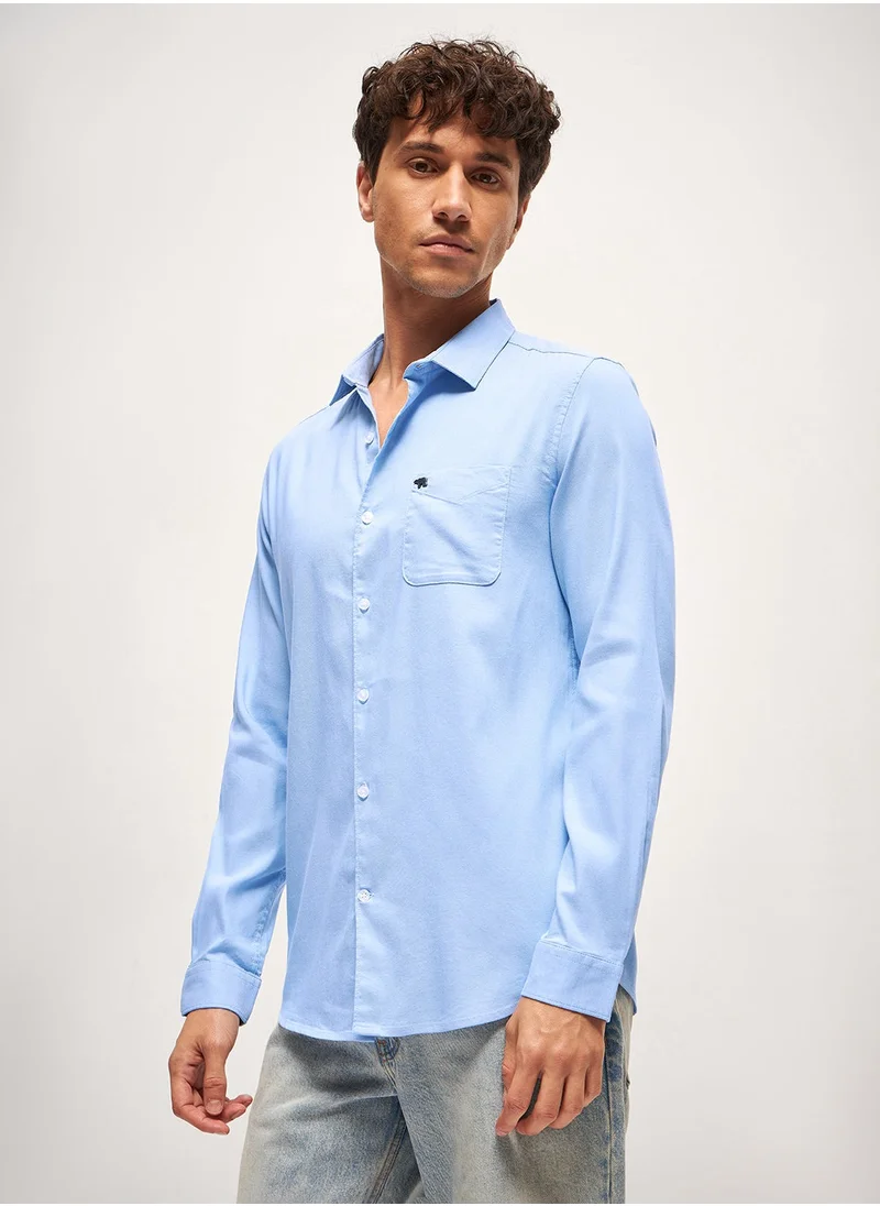 THE BEAR HOUSE Cotton Shirt for Men | Slim Fit, Long Sleeve, Casual & Formal Wear | Soft, Breathable Fabric for Office, Everyday, & All-Season Use in Classic & Trendy