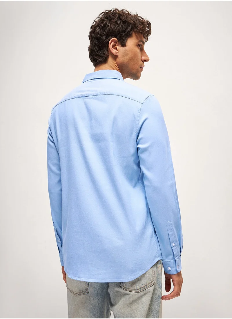 THE BEAR HOUSE Cotton Shirt for Men | Slim Fit, Long Sleeve, Casual & Formal Wear | Soft, Breathable Fabric for Office, Everyday, & All-Season Use in Classic & Trendy