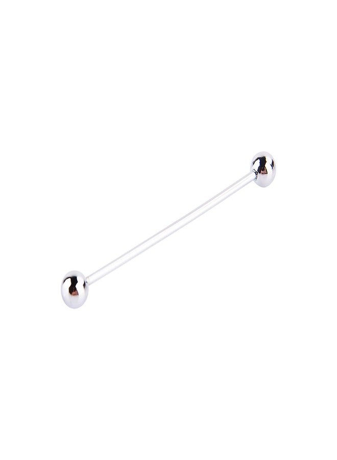 Zetiling Men Silver Plated Tone Steel Collar Tie Pin Stud Barbell Bar Clip Clasp Brooch - Unique Shape Design, Hand Feel, Great Wedding and Birthday Party, Decor Shirt Collars - Image 1