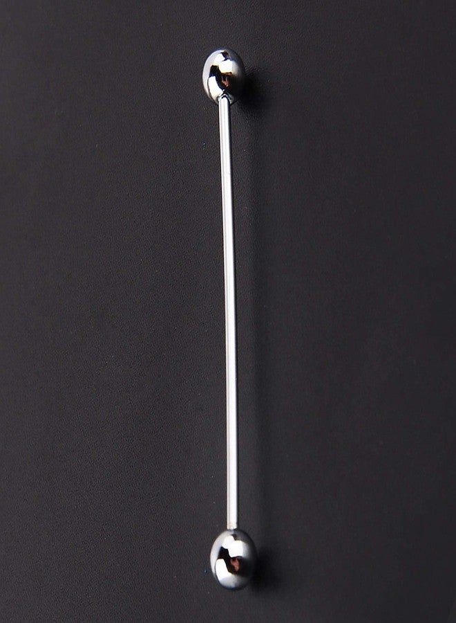 Zetiling Men Silver Plated Tone Steel Collar Tie Pin Stud Barbell Bar Clip Clasp Brooch - Unique Shape Design, Hand Feel, Great Wedding and Birthday Party, Decor Shirt Collars - Image 5