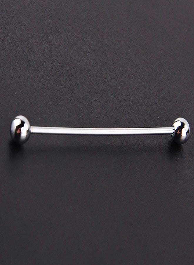 Zetiling Men Silver Plated Tone Steel Collar Tie Pin Stud Barbell Bar Clip Clasp Brooch - Unique Shape Design, Hand Feel, Great Wedding and Birthday Party, Decor Shirt Collars - Image 2