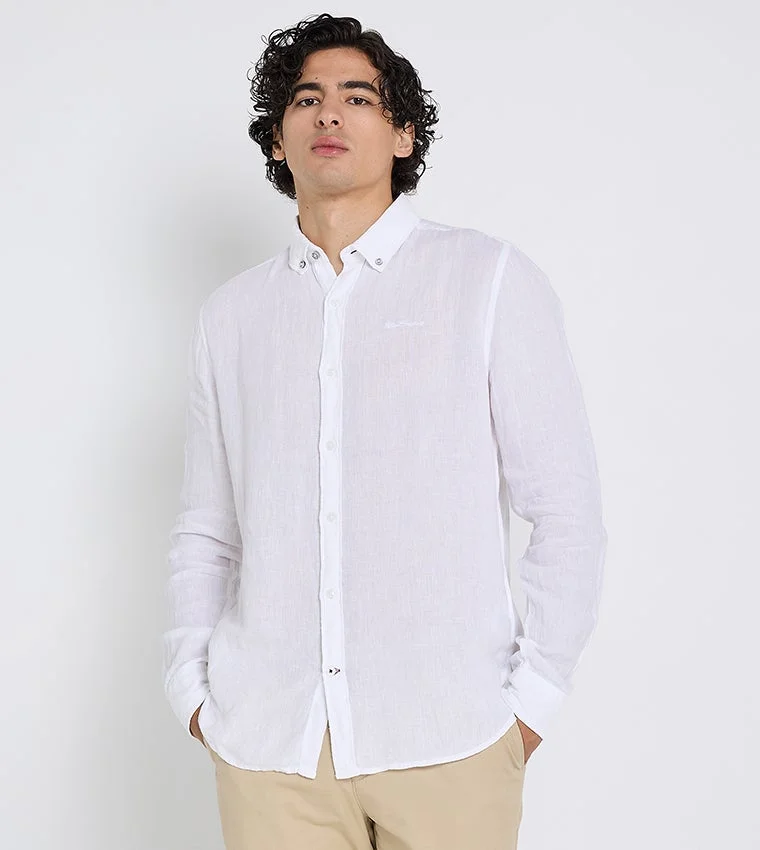 Ben Sherman  Ben Sherman Men's Long Sleeve Solid Shirts for Men | Best Price UAE