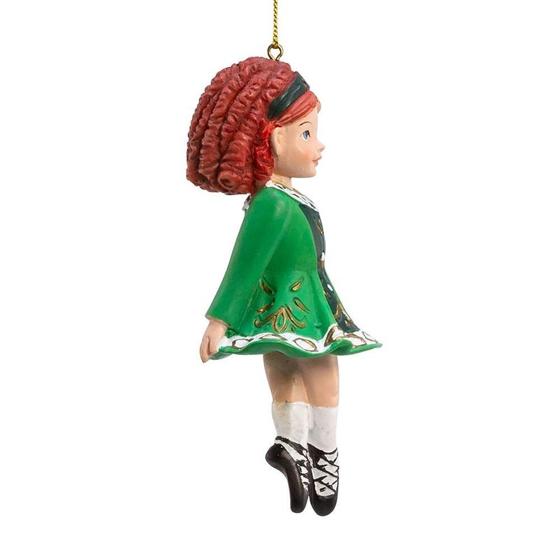 Kurt S. Adler Irish Dancer Ornament, 4.5-inches, Resin, Green - Image 3