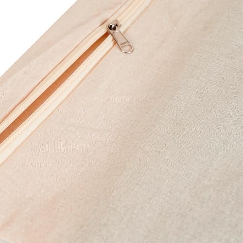 COMFORT WEAVE Cotton Saree Covers with Zip Closure | Clothes Organizer with Transparent Mesh Window | Multipurpose Storage Bag for Wardrobe | Space-Saving Storage Bag (16 x 14)(Beige) (Pack of 12) - Image 4