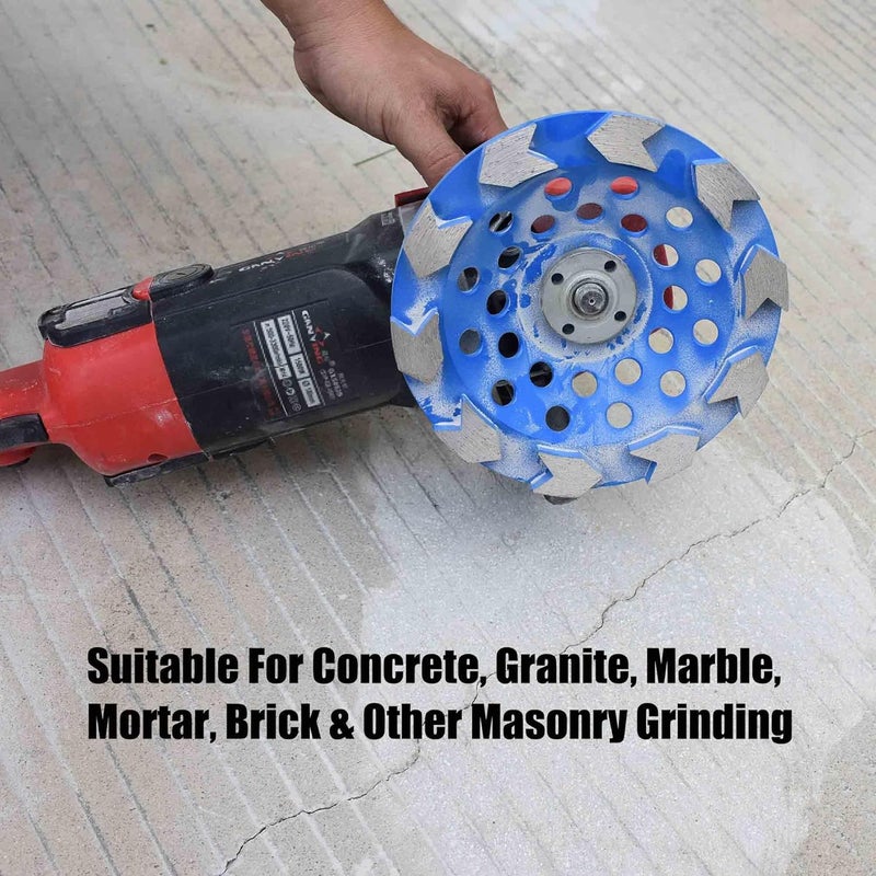 ACTINTOOL 7 in. x 7/8-5/8 in. Non Threaded 10 Pcs Arrow Segments Grinding Cup Wheel for for Concrete Epoxy Glue Mastic Paint and Coating Removal(7/8"-5/8" Non-Threaded) - Image 5
