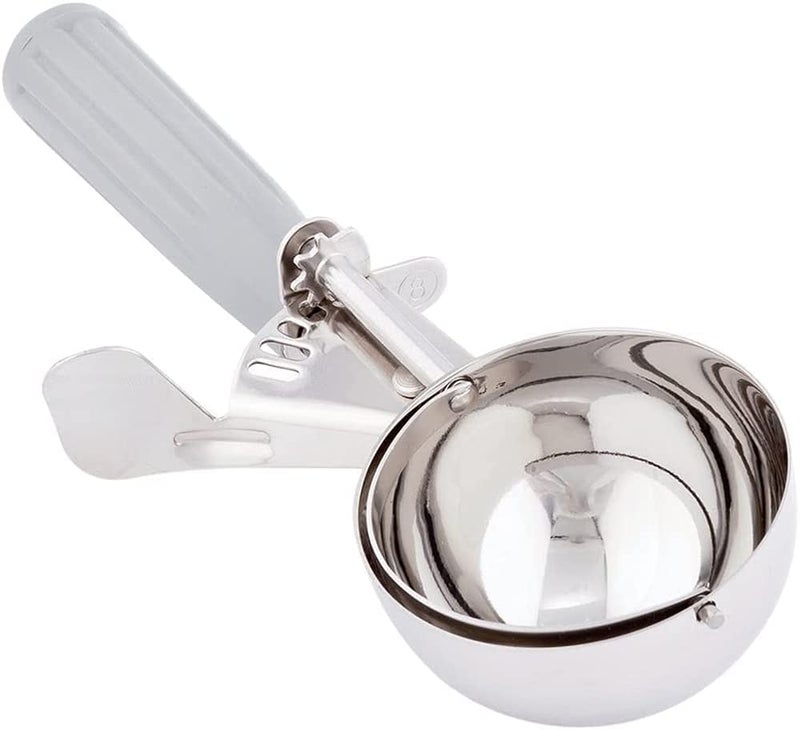 Stainless Steel 4 Oz Portion Ice Cream Disher with Trigger Release Half Cup Scoop for Baking