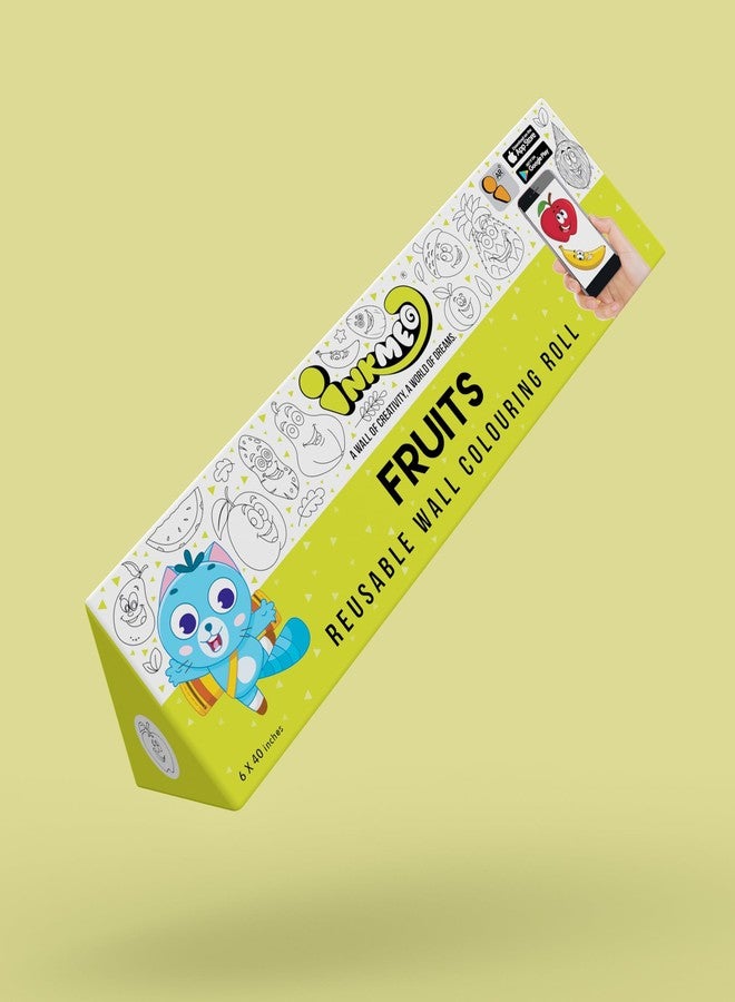 Inkmeo | Fruits Wall Colouring Roll | AR Enabled | Interactive Educational Learning Chart | for Kids | of All Ages | Best Gift | Size (6 X 40 Inches) | Healthy Eating Habits,Juicy Fruits - Image 2