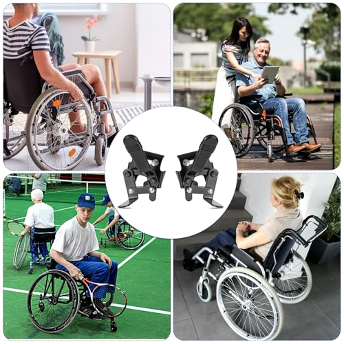 Hariendny Heavy Duty Wheelchair Brakes, Wheel Locks, Universal Brake Replacement Parts for 7/8" Tubing, Side Mount Bolt on Style (1 Pair) - Image 3