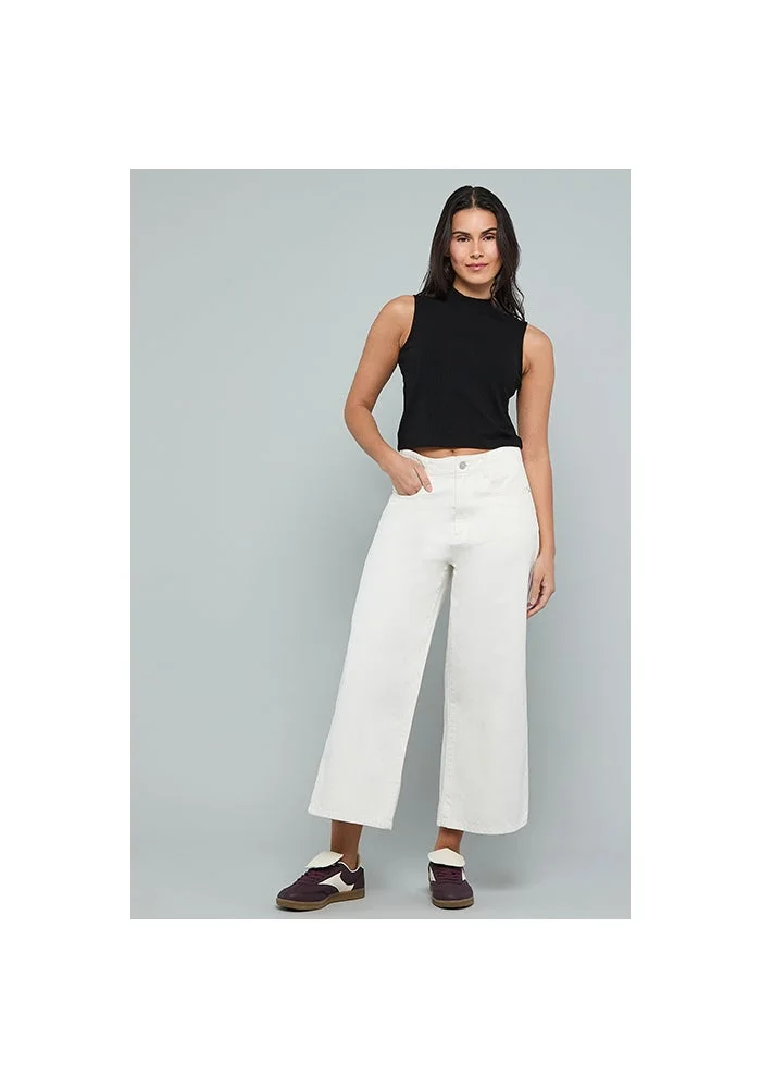 R&b Ribbed Sleeveless Top with High Neck