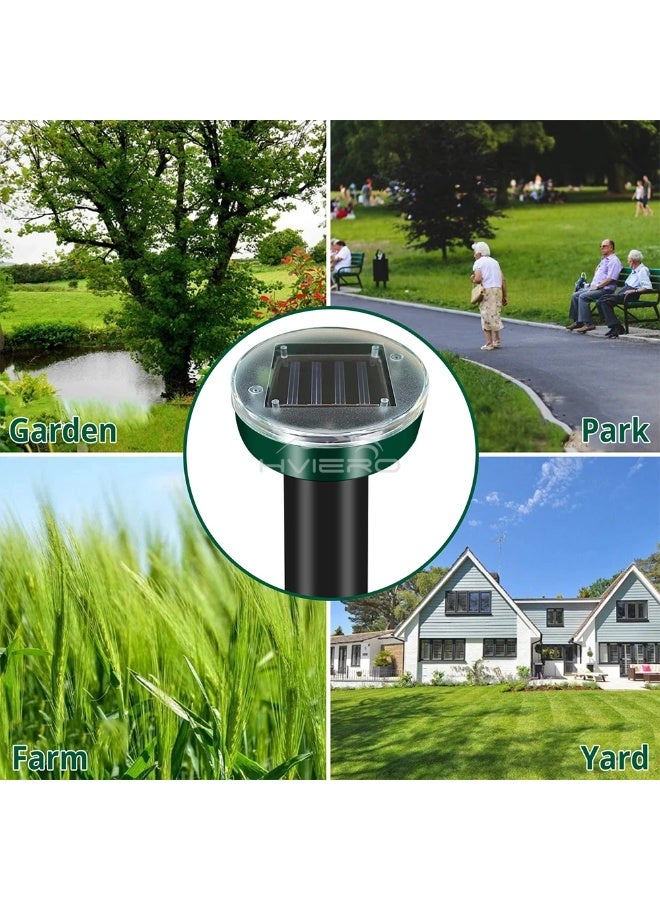 4-Pack Solar Powered Ultrasonic Mole Rodent Pest Repeller for Yard & Garden - Image 5