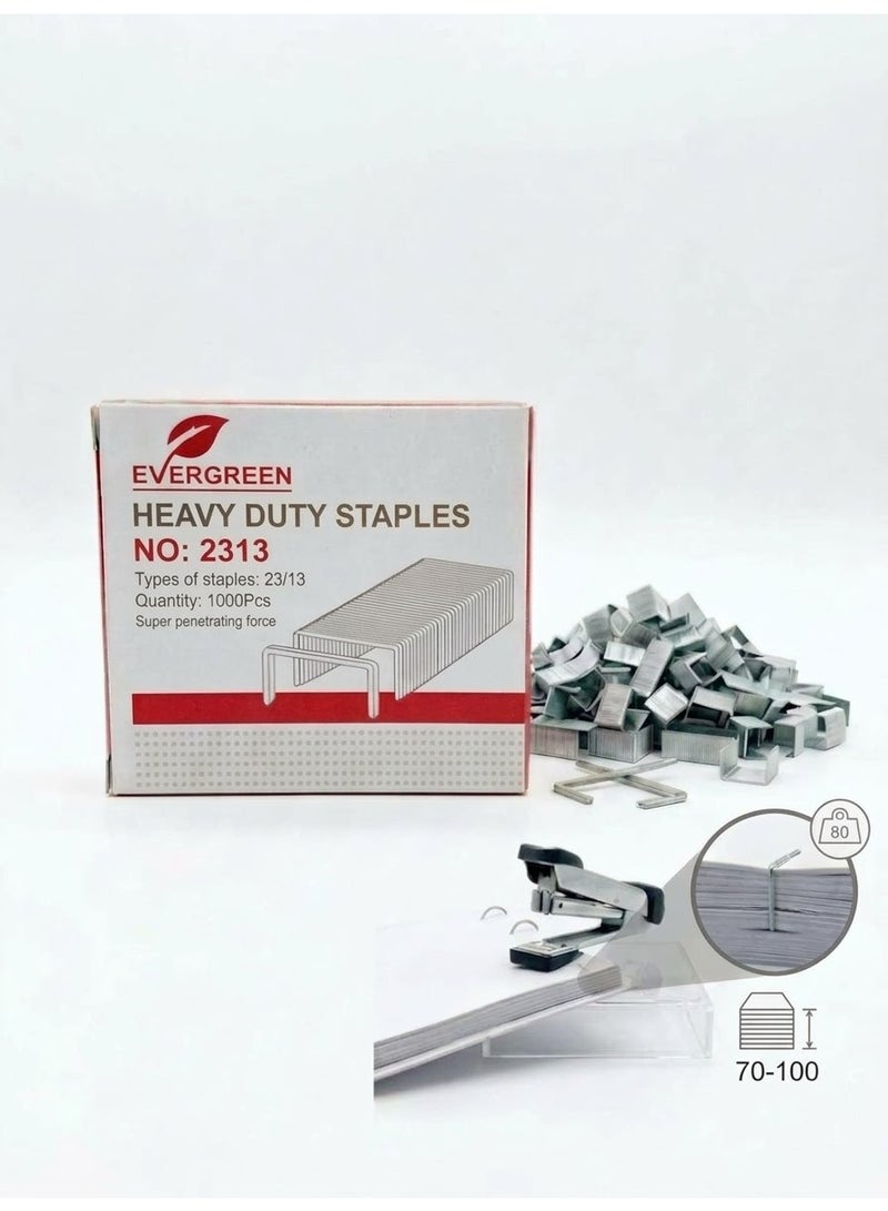 Evergreen Heavy Duty Staples 23/13, 1000 Pieces for 100 Sheet Capacity - Image 1