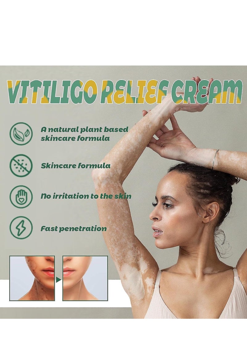 Sumifun White Spot Soothing Cream, Natural Vitiligo Treatment, Repair Patchy Skin, Reduce White Spots, Improve Skin Pigmentation, Restore Skin Tone, Effective External Care Ointment for Vitiligo 20g - Image 3