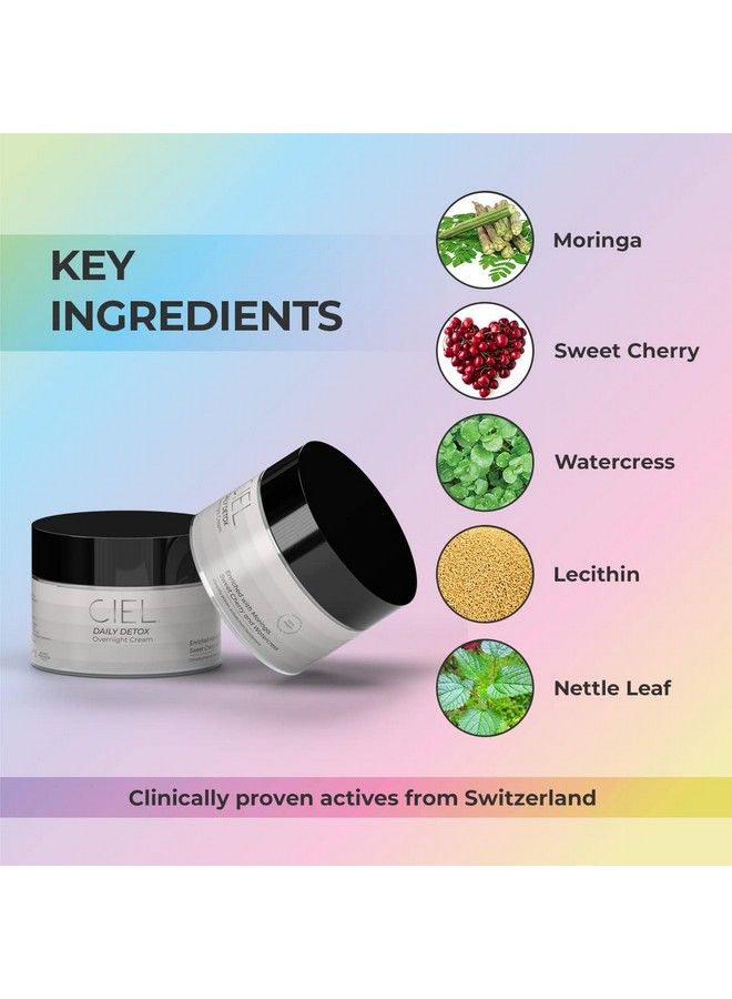 CIEL Daily Detox Overnight Cream For Dark Spot Antiaging And Replenished Skin Collagenboosting Overnight Detox 50 Gm For All Skin Types - Image 5
