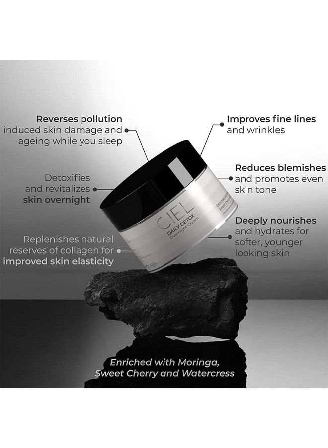 CIEL Daily Detox Overnight Cream For Dark Spot Antiaging And Replenished Skin Collagenboosting Overnight Detox 50 Gm For All Skin Types - Image 4