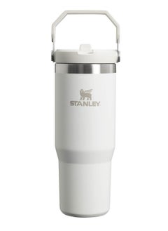 STANLEY IceFlow Stainless Steel Tumbler with Straw - Vacuum Insulated Water Bottle for Home, Office or Car - Reusable Cup with Leak-Resistant Flip Straw, Keeps Drinks Cold for 12 Hours or Iced for 2 Days, 30 oz Frost