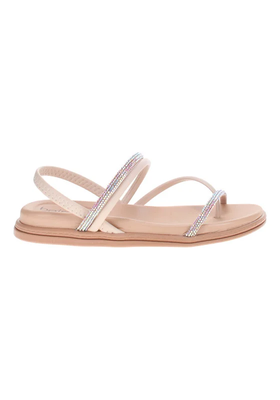 Beira Rio Beira Rio Ladies Flat Sandals Cream | Made In Brazil