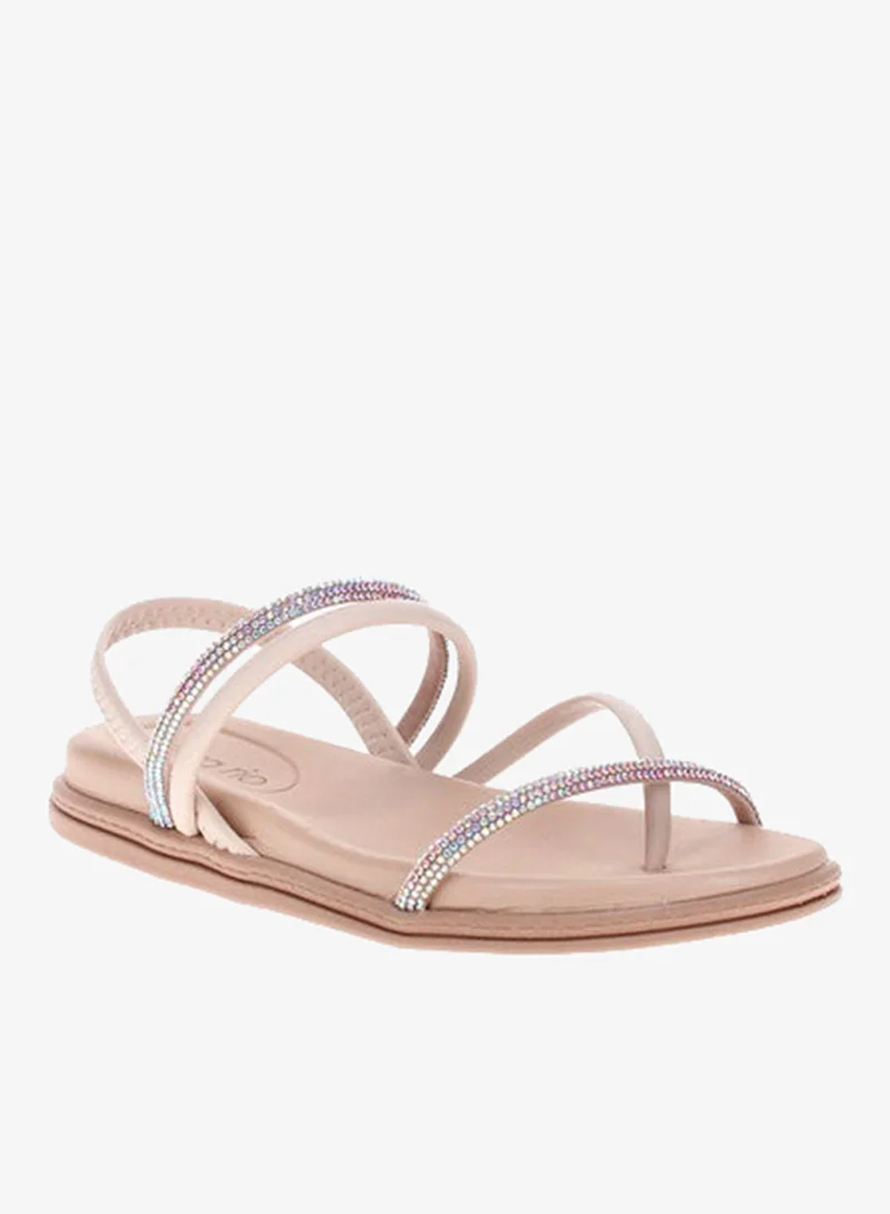 Beira Rio  Beira Rio Ladies Flat Sandals Cream | Made In Brazil for Women | Best Price UAE