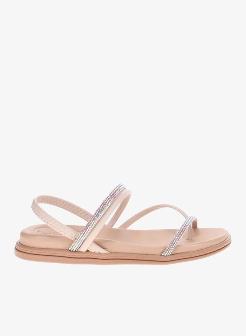 Beira Rio Ladies Flat Sandals Cream | Made In Brazil