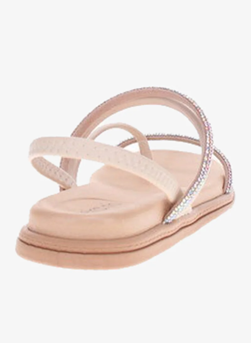 Beira Rio  Beira Rio Ladies Flat Sandals Cream | Made In Brazil for Women | Best Price UAE