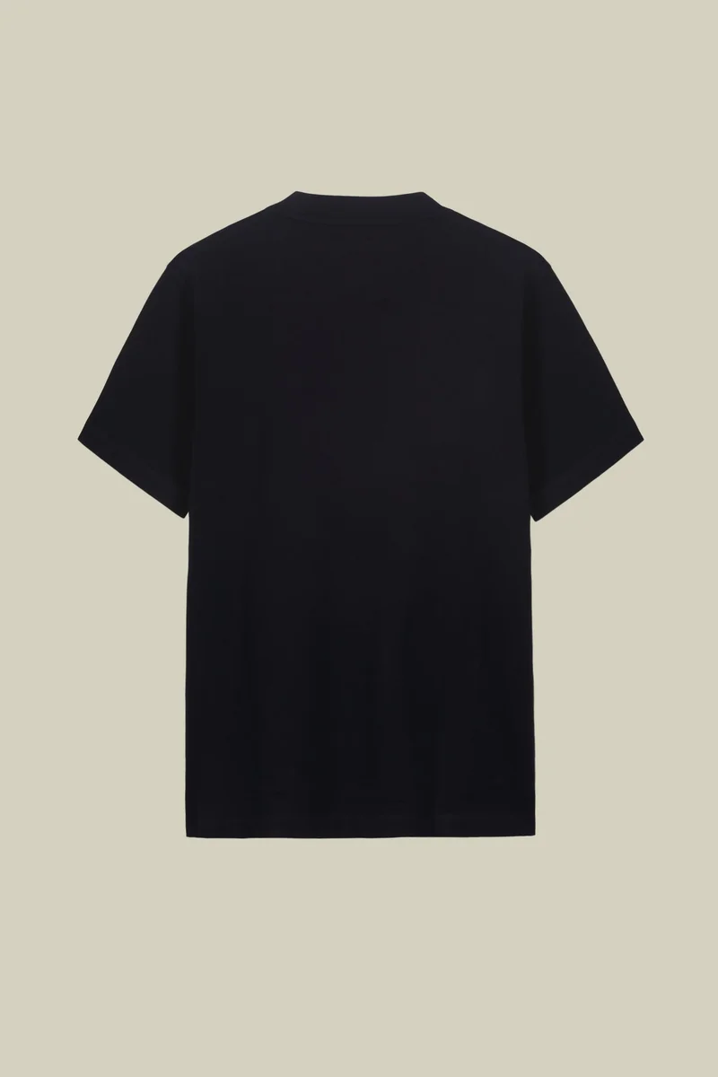 Doppelganger Blue Men's short-sleeved jersey T-shirt with collar 100% cotton - DK Blue for Men | Best Price UAE