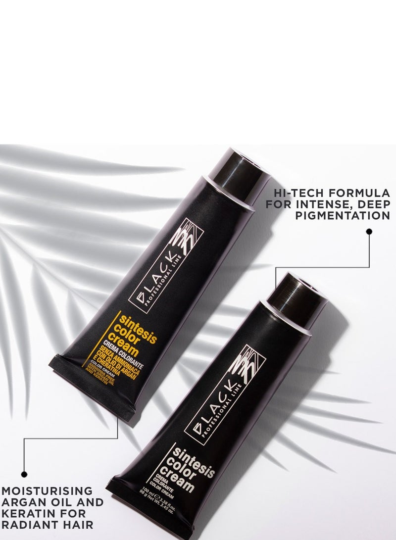 Black Professional Black Sintesis Color Cream Aubergine 4.22/4.77 – Permanent Hair Color with Deep Eggplant Hue, 100ml for Radiant and Long-Lasting Results - Image 5