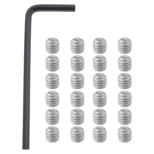 Briny River 60PCS Stainless Steel Hex Socket Set Screws 10-32 x 3/16" with Wrench for Door Handle Fixture Knobs Locks Precision Machinery - Image 1