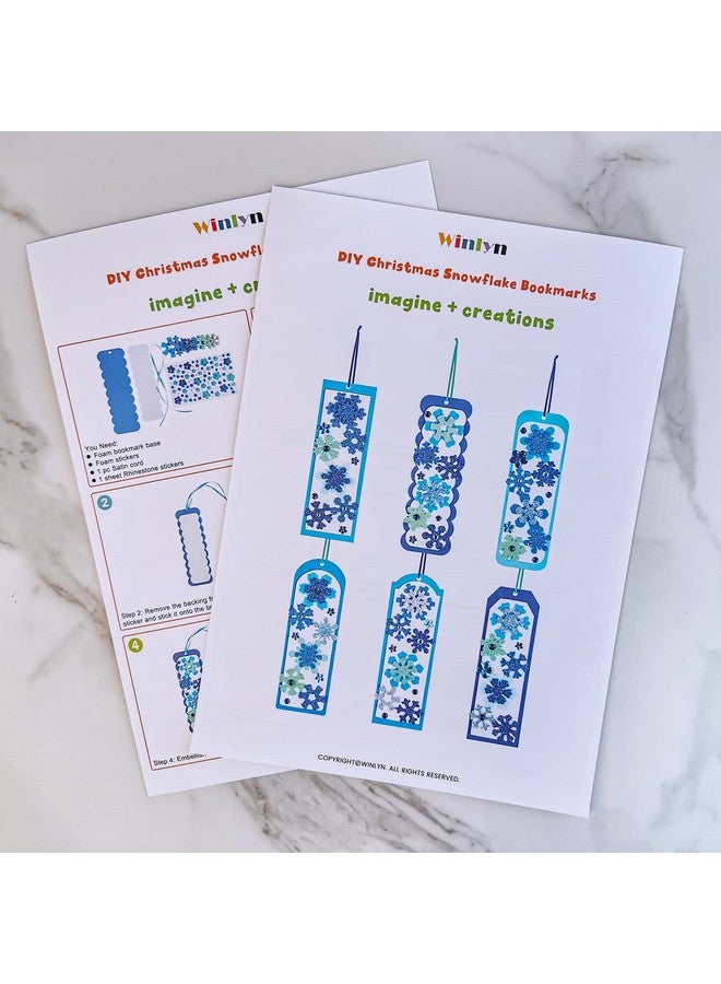 وينلين 24 مجموعة من أدوات الحرف اليدوية لعيد الميلاد، الحرف الشتوية، علامات مرجعية ثلاثية الأبعاد لعيد الميلاد، مجموعات فنية، ملصقات رغوية على شكل رقاقات ثلج، فنون وحرف يدوية للأطفال، هدايا الحفلات، الأنشطة المنزلية والفصول الدراسية، العطلات الموسمية - Image 5