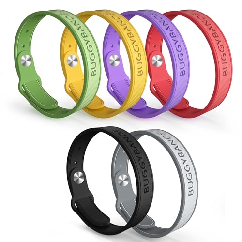 BuggyBands Mosquito Repellent Bracelets, 6 Pack Silicone Mosquito Repellent Bands with DEET Free, Natural & Waterproof Bug Wristbands for Kids and Adults, Outdoor Traveling Protection - Image 1