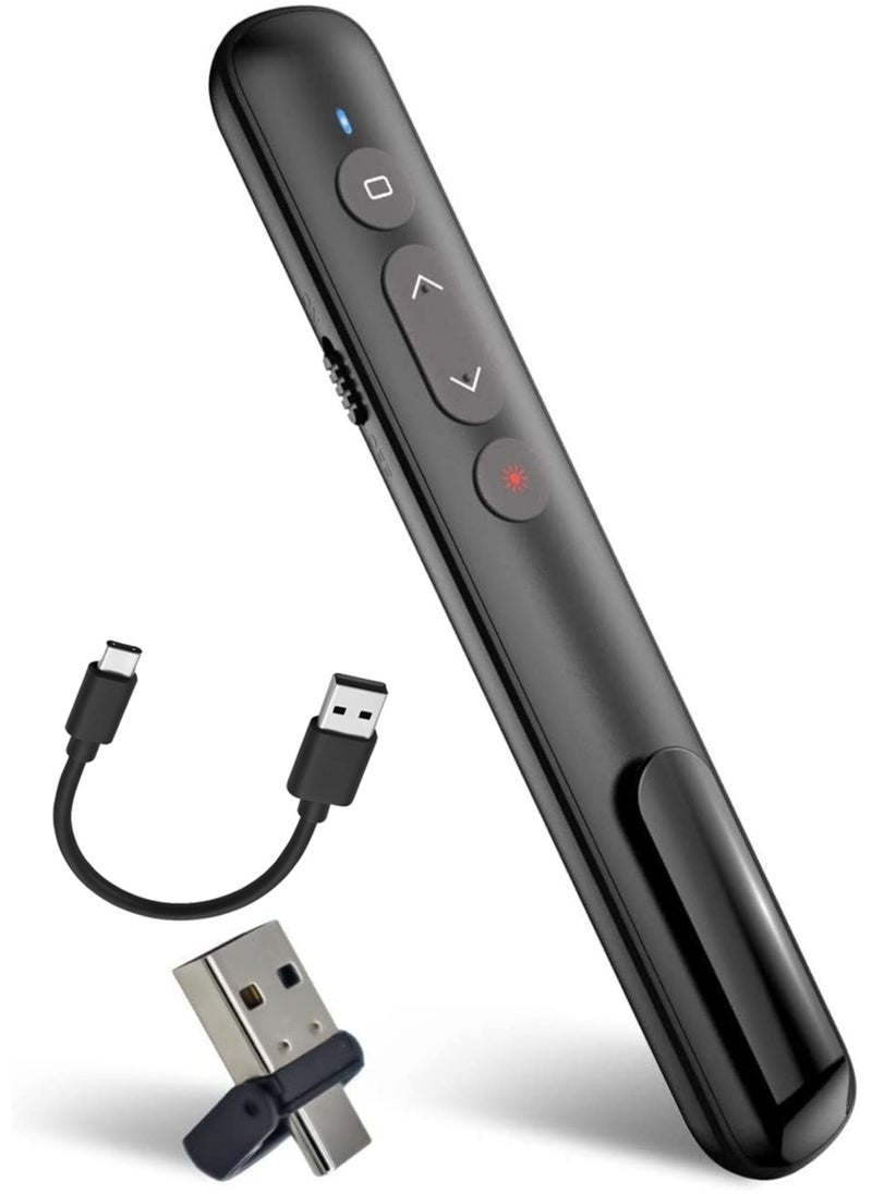 Joyelink Rechargeable Wireless Presenter Remote, Presentation Clicker with Hyperlink & Volume Remote Control – PowerPoint Office Presentation Clicker for Keynote/PPT/Mac/PC/Laptop (USB  Charging Cable Included)  - Image 1