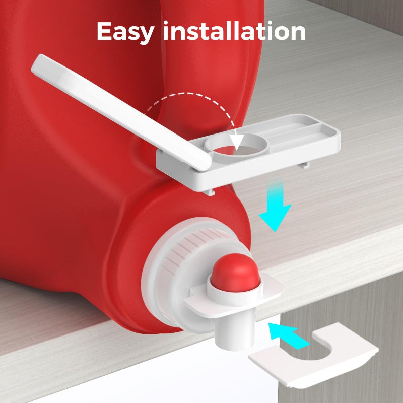 KMOUANTS [2 Pack] Laundry Detergent dispenser Nozzle Switch Holder, Upgraded Nozzles Switch Easily，detergent and softener accessories Fits Most Economic Sized Bottles、laundry room organization - Image 5