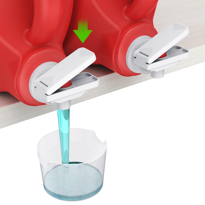 KMOUANTS [2 Pack] Laundry Detergent dispenser Nozzle Switch Holder, Upgraded Nozzles Switch Easily，detergent and softener accessories Fits Most Economic Sized Bottles、laundry room organization - Image 1