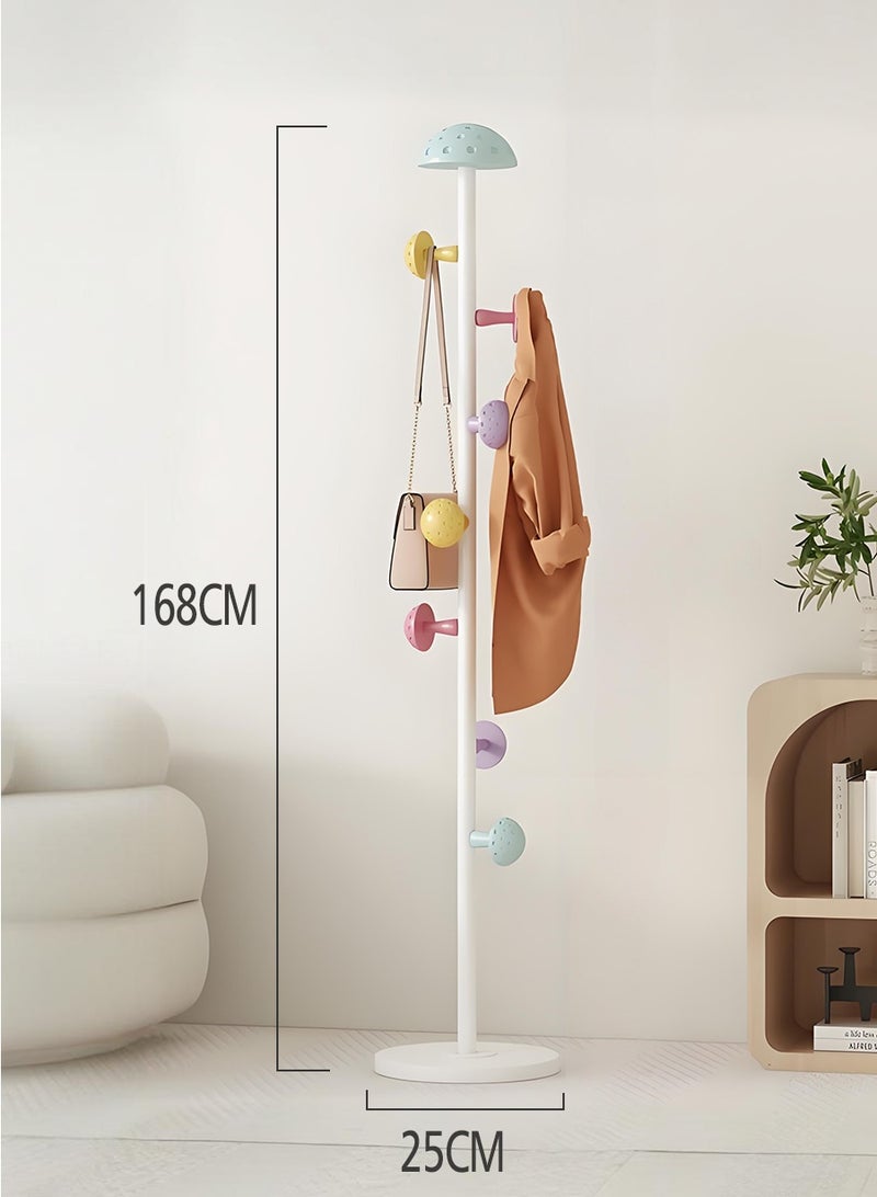 بيروي حامل معاطف معدني قائم بذاته بقاعدة رخامية دائرية مستقرة وخطاطيف فطرية، للملابس والحقائب والقبعات في غرف النوم المنزلية، وصالات الفنادق، والمداخل والممرات - Image 3