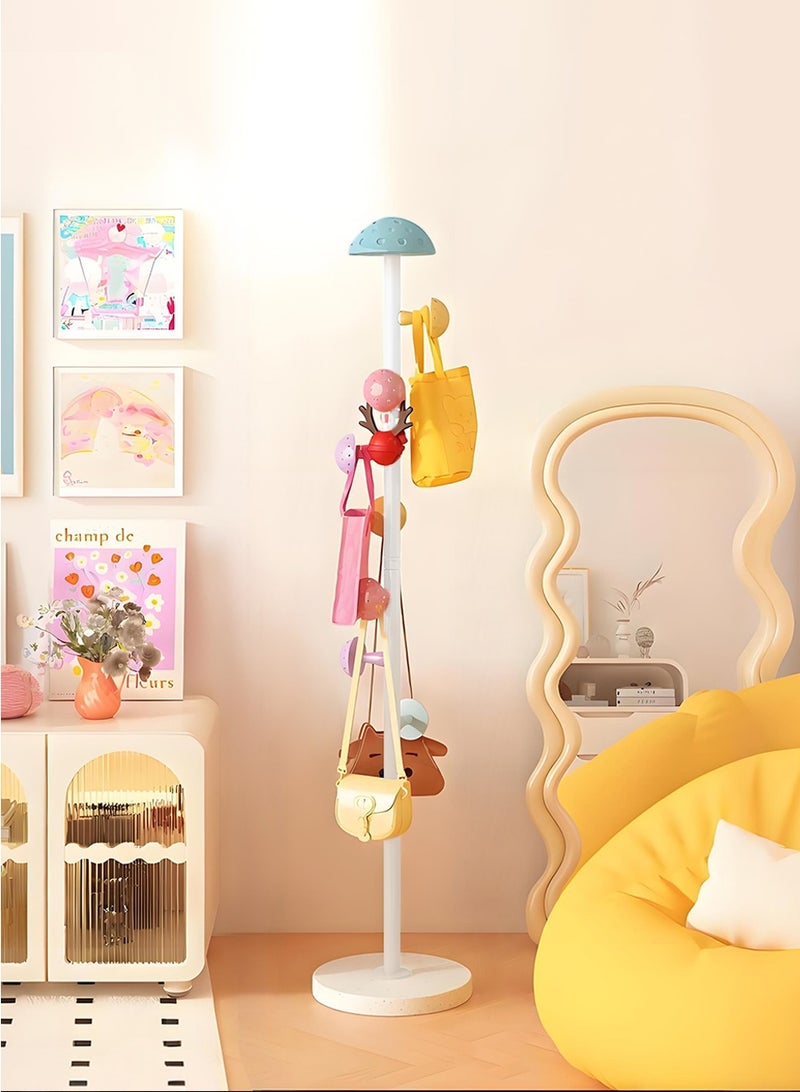 بيروي حامل معاطف معدني قائم بذاته بقاعدة رخامية دائرية مستقرة وخطاطيف فطرية، للملابس والحقائب والقبعات في غرف النوم المنزلية، وصالات الفنادق، والمداخل والممرات - Image 1