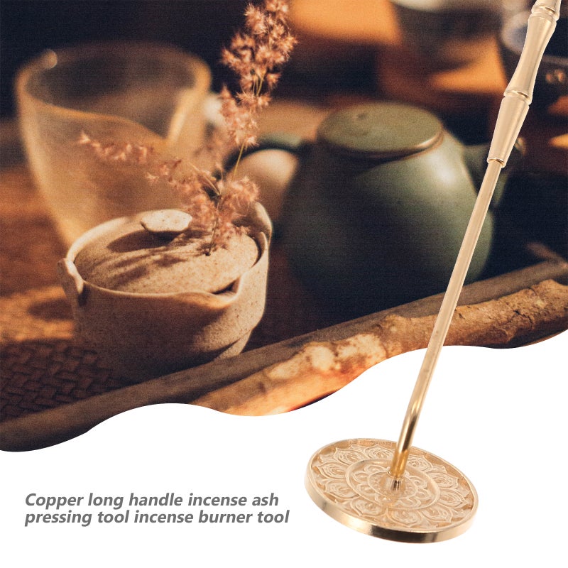 1pc Incense Ash Pressing Tool Copper Incense Ash Presser Handle Ash Presser - Image 5