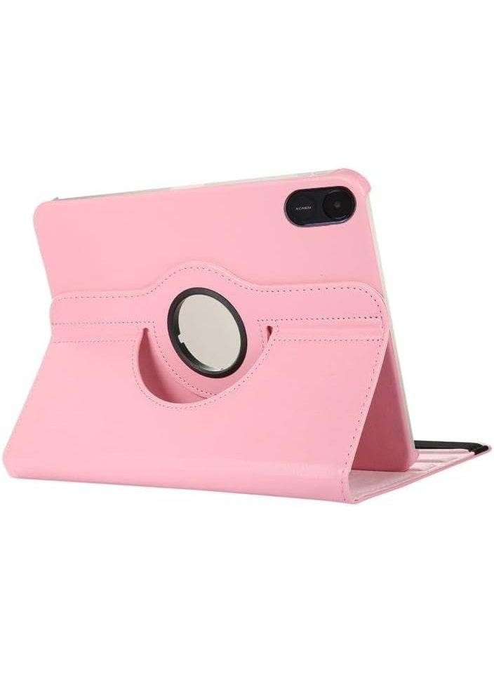 VKL Compatible with Honor Pad X8a 11 inch (2024) Tablet PU Leather Cover Sleep Wake Function 360 Rotating Stand Protective Shell For Honor Pad X8a 11" (Pink) - Image 1