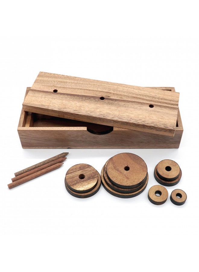 BSIRI BSIRI Fun Puzzle Board Games Gifts of Hanoi Tower (9 Rings) with Wooden Designs for Brain Teasers Logic Games Kids and Adults to Challenges Mastermind Game and Think for Fun Learning Tower Puzzles  - Image 1