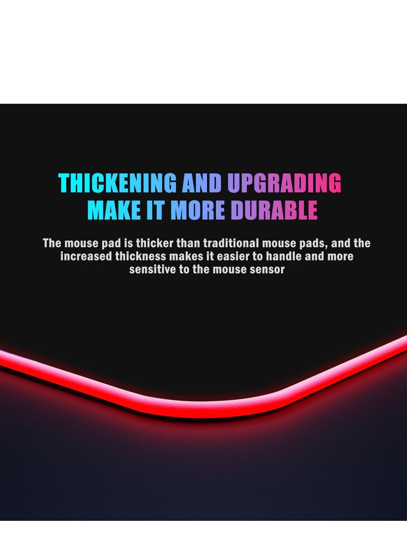 Datazone RGB Gaming Mouse Pad with 15 Lighting Modes and One-Touch Control – 350×250 Mm  – Waterproof Surface and Non-Slip Rubber Base – USB Powered – Perfect for Office and Gaming - Image 3