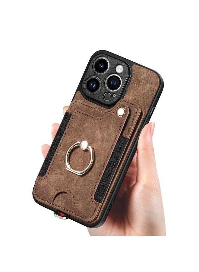 إيروريكس جراب هاتف iPhone 12 Pro بتصميم ريترو مع حلقة ومحفظة متعددة البطاقات - Image 4