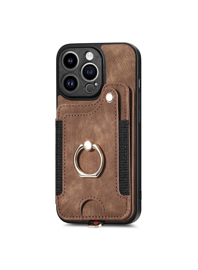 إيروريكس جراب هاتف iPhone 12 Pro بتصميم ريترو مع حلقة ومحفظة متعددة البطاقات - Image 2