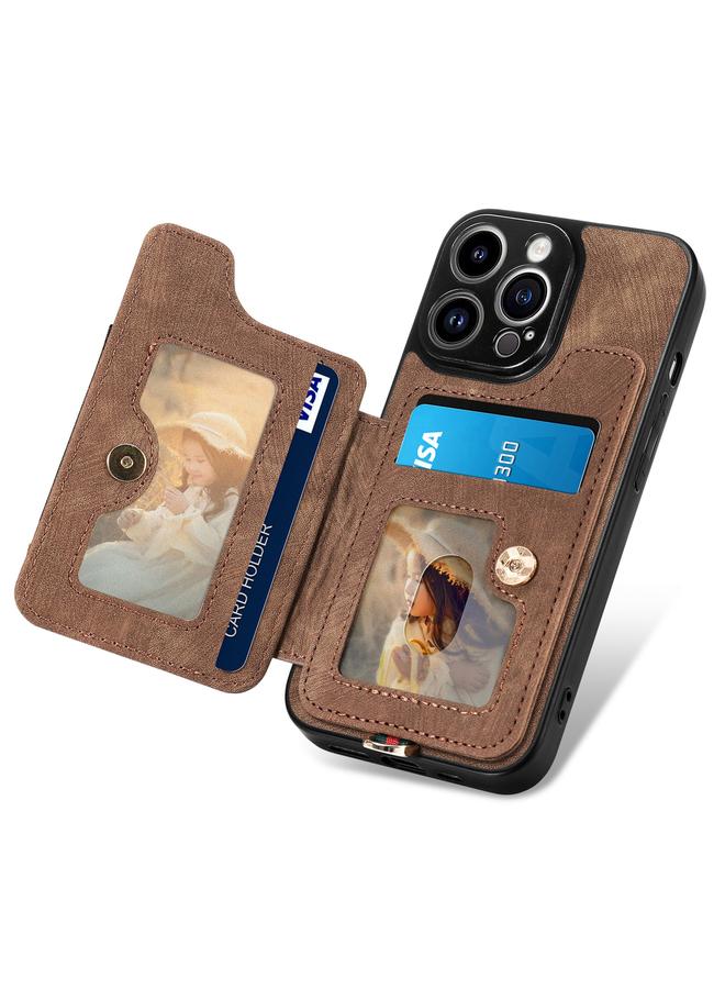 إيروريكس جراب هاتف iPhone 12 Pro بتصميم ريترو مع حلقة ومحفظة متعددة البطاقات - Image 3