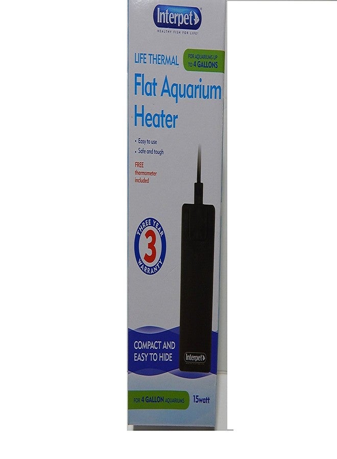 Interpet Life Thermal Flat Aquarium Heater with Free Thermometer Strip 3yr Warranty - Image 1