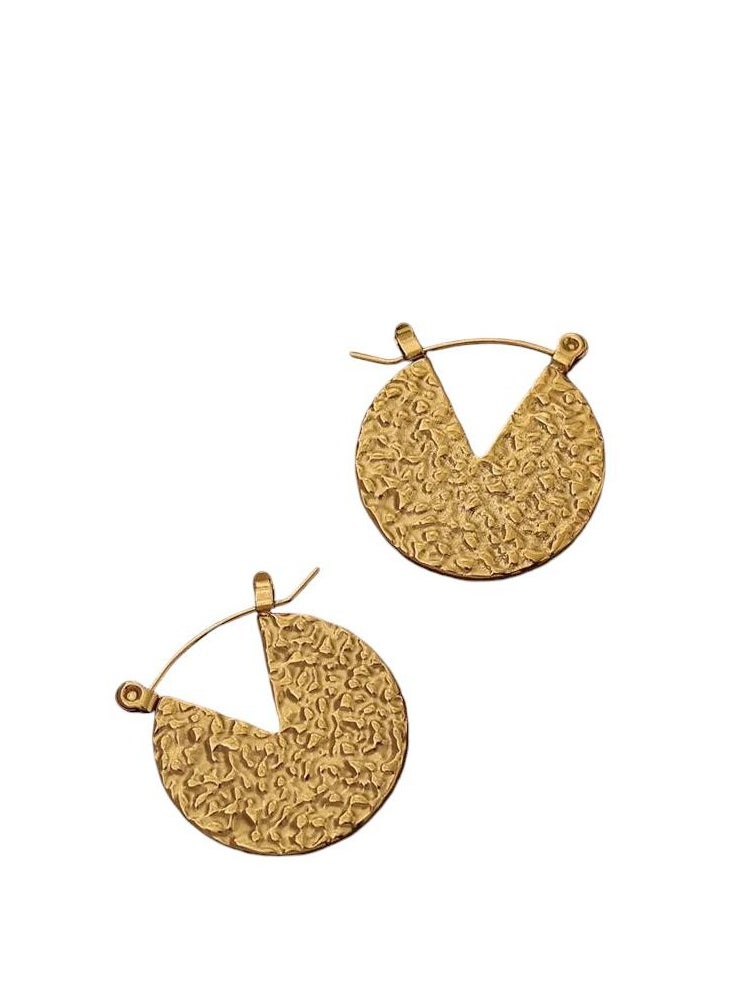 Radwa Azam Circular earring with Arabic engravings trendy  - Image 1