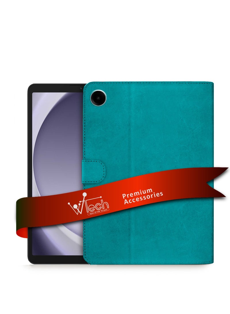 دبليو تيك حافظة لهاتف سامسونج جالاكسي تاب A9+ / A9 Plus 5G 2023 X210 X215 X216 11.0 أخضر بحري من جلد البولي يوريثان - Image 1